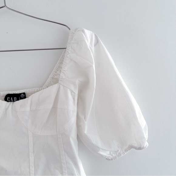 Gap Puff Sleeve Sweetheart Crop Top NWT - Picture 4 of 9